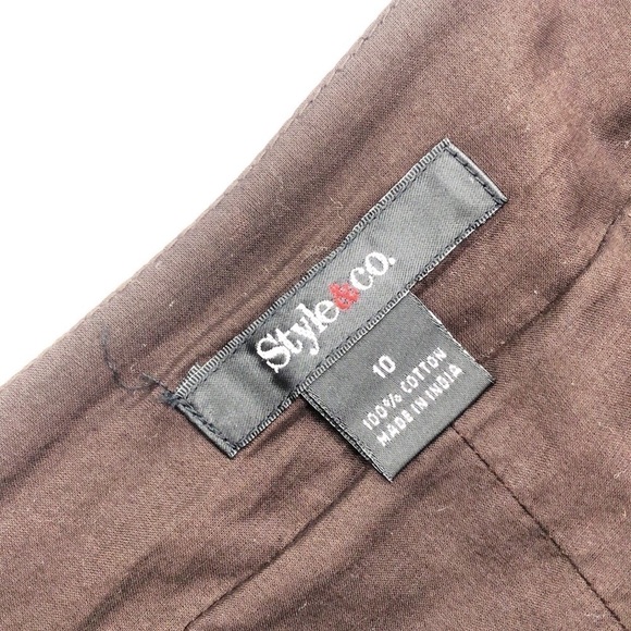 Style & Co. brown floral embroidered skirt - Picture 3 of 4